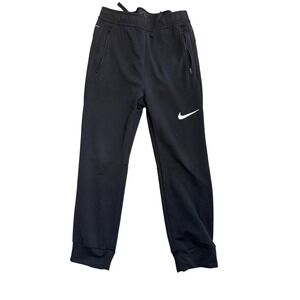 Kids Nike Dri-FIT Black Jogger Sweatpants Athletic Comfort Size 6